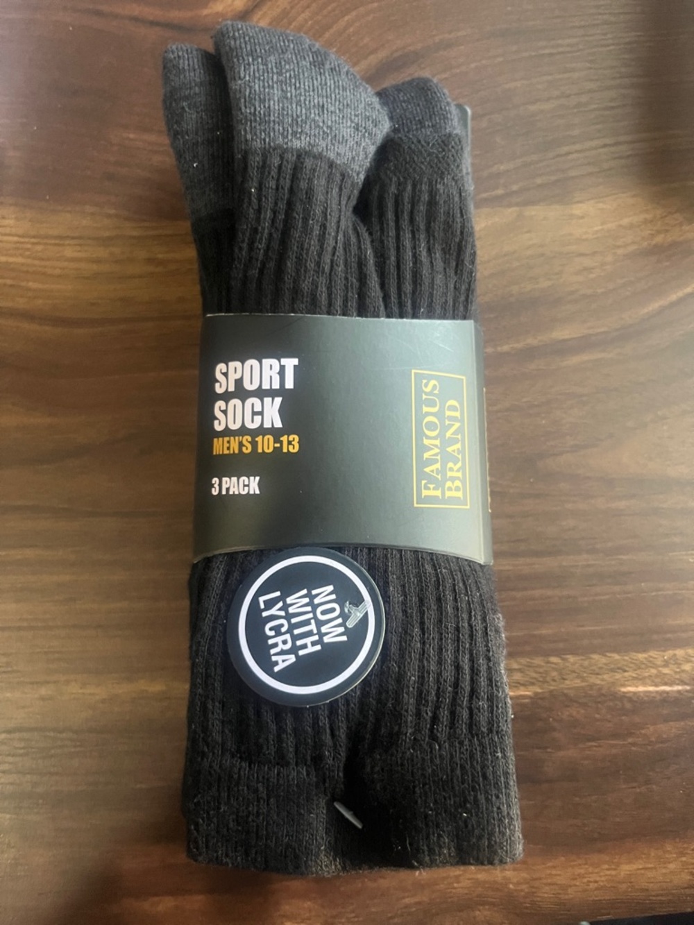 Men's Black & Gray Athletic Sport Socks - 3 Pack (Men's 10-13)